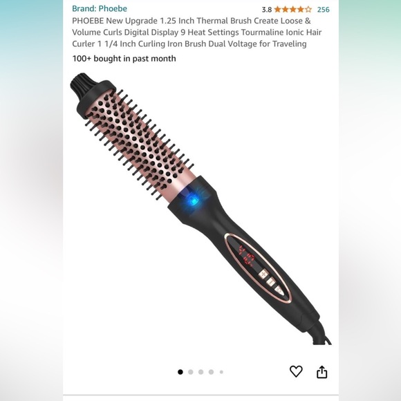 1.25 Inch Thermal Brush Create Loose & Volume Curls Digital Display - Picture 1 of 2
